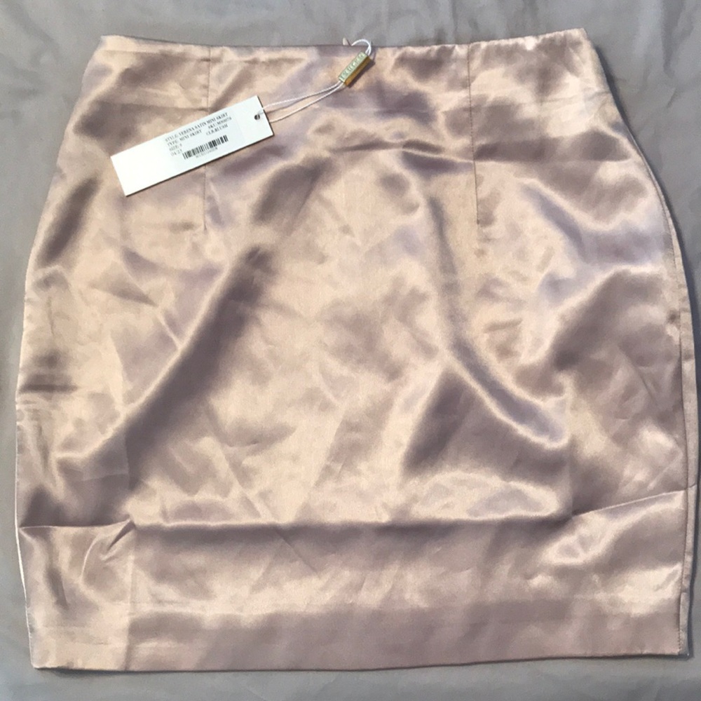 Meshki Verena Satin Mini Skirt - Blush
